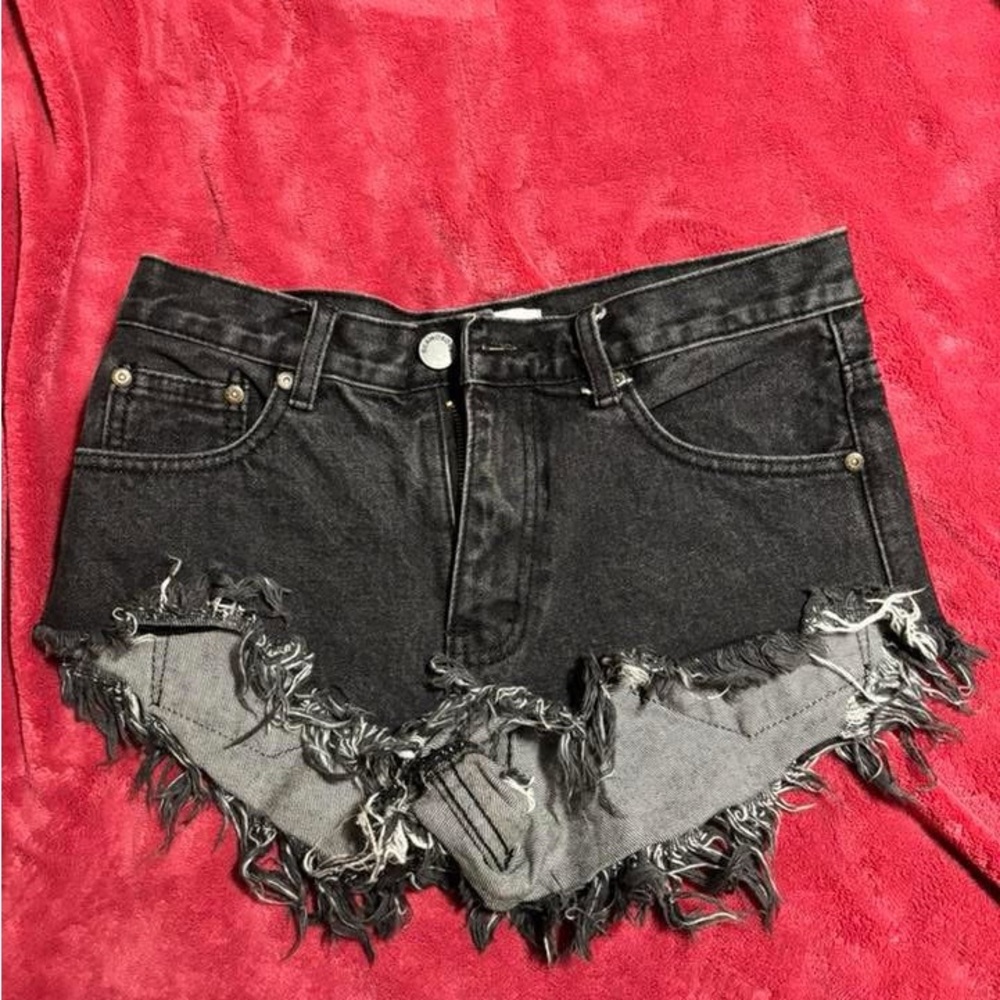 Glamorous Black Frayed Jean Shorts